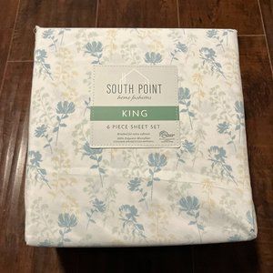 South Point Home Fashions Microfiber 6-Piece King Sheet Set - Wesley Floral